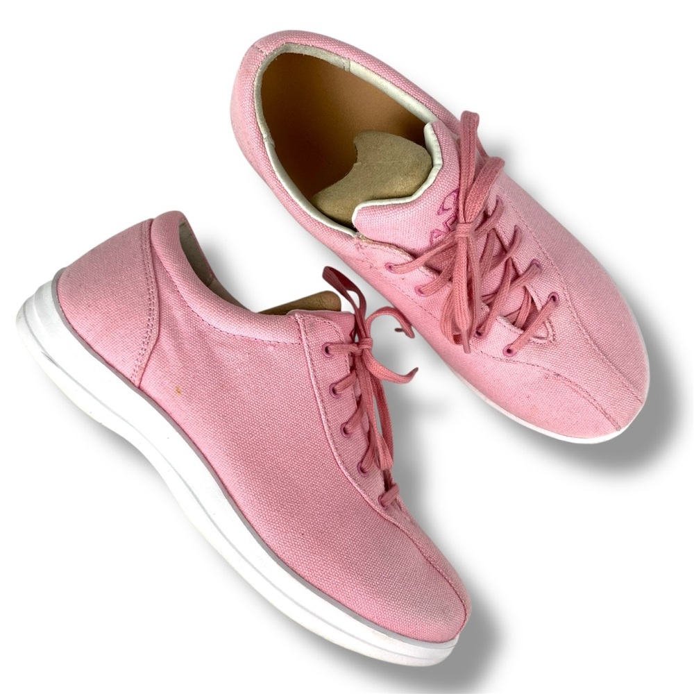 Apex Ellen Women's Pink Casual Lace Up Canvas Sneaker Size 8 No Original Insole